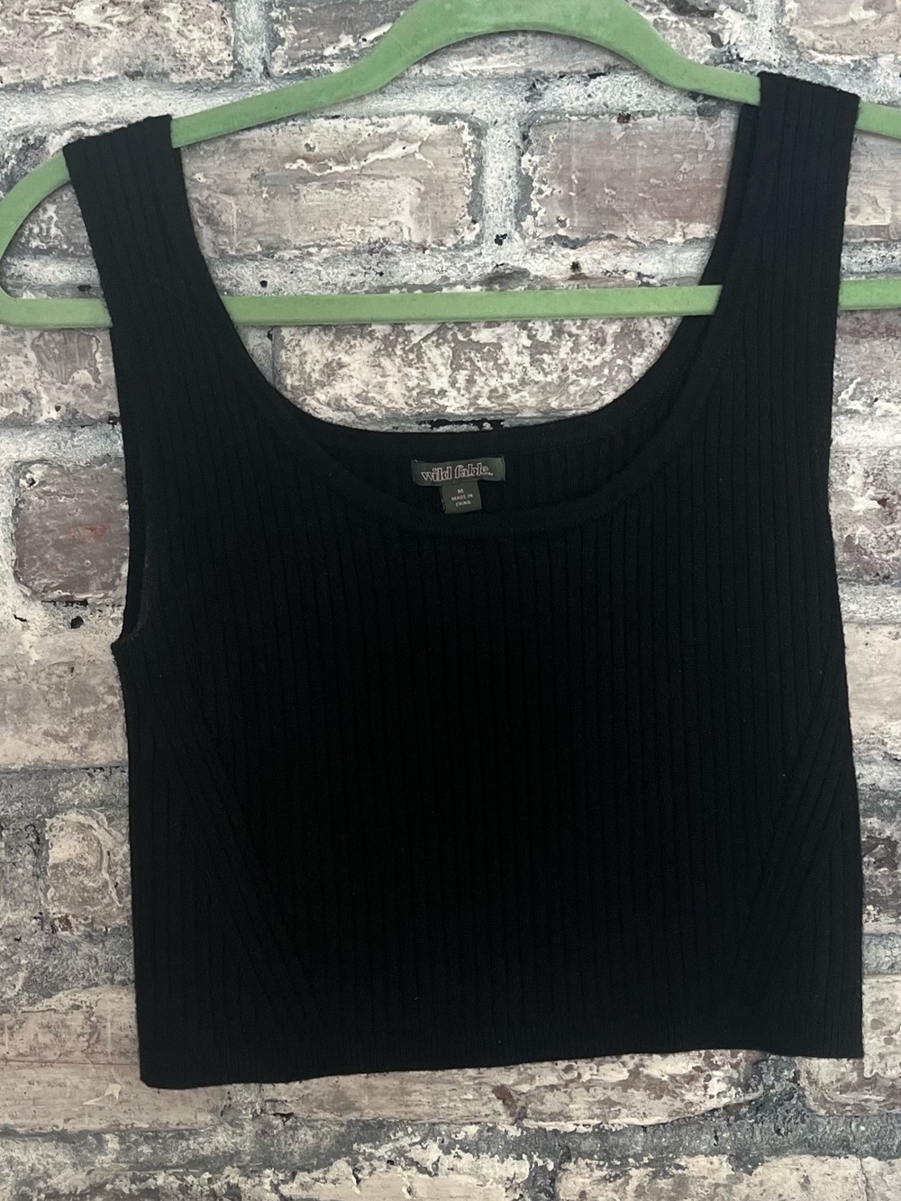 wild fable Black Ribbed Scoop Crop Tank. Major Listing Currently from 3 homes